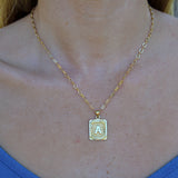 Large Gold initial Charm
