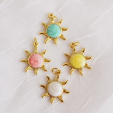 Marble Colored Sun Charm