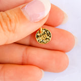 Mini Textured Zodiac Sign Charm
