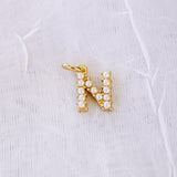 Mini Pearl Initial Charm