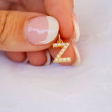 Mini Pearl Initial Charm