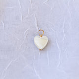 Mini Pearl Heart Bead Charm