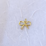 Small Gold Diamond Bow Charm