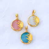 Colored Round Sun Charm