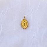 Oval Cross Charm