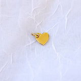 Mini Sideways Gold Heart Charm