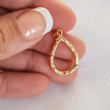 Hollow Teardrop Charm