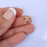 Small Gold Diamond Bow Charm