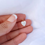 Mini Pearl Heart Bead Charm