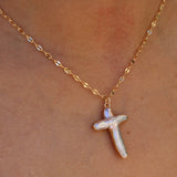 Pearl Cross Necklace