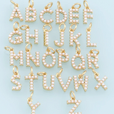 Mini Pearl Initial Charm