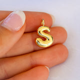 Bubble Letter Initial Charm