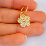 Gold Diamond Flower Charm