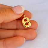 Bubble Letter Initial Charm