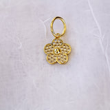 Gold Diamond Flower Charm