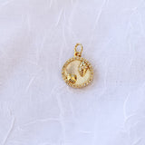 Diamond Pearl Seashell Charm