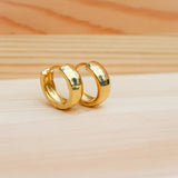 Hammered Gold Huggie Earrings