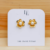 Flower Pearl Studs