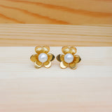 Flower Pearl Studs