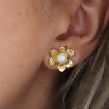 Flower Pearl Studs